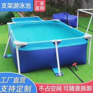 家庭户外移动戏水大型支架游泳池充气可折叠加厚耐磨小孩家用泳池