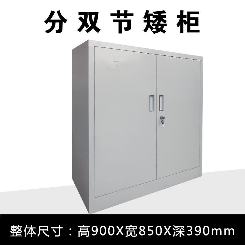 热销办公室凭证矮柜文件柜铁皮书柜收纳柜财务双开门档案资料带锁