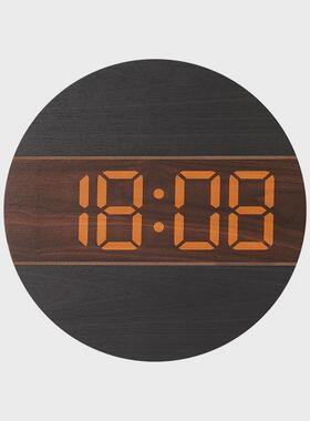 圆形简约客厅钟表装饰个性创意时钟挂墙奶油风家用挂表g218b