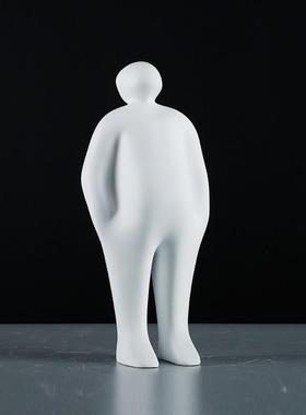 热销艺术树脂创意简约现代父子小雕塑样板间书房时尚家居装饰品摆