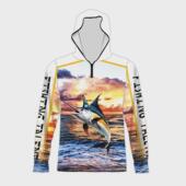 户外垂钓速干矶钓海钓服 钓鱼防晒服男钓连帽夏季 跨境大码 新品