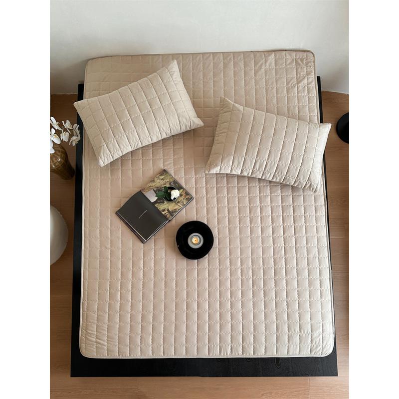 加厚床罩棉绗缝床笠单件席梦思床垫保护套全棉防水防尘全包防滑夹