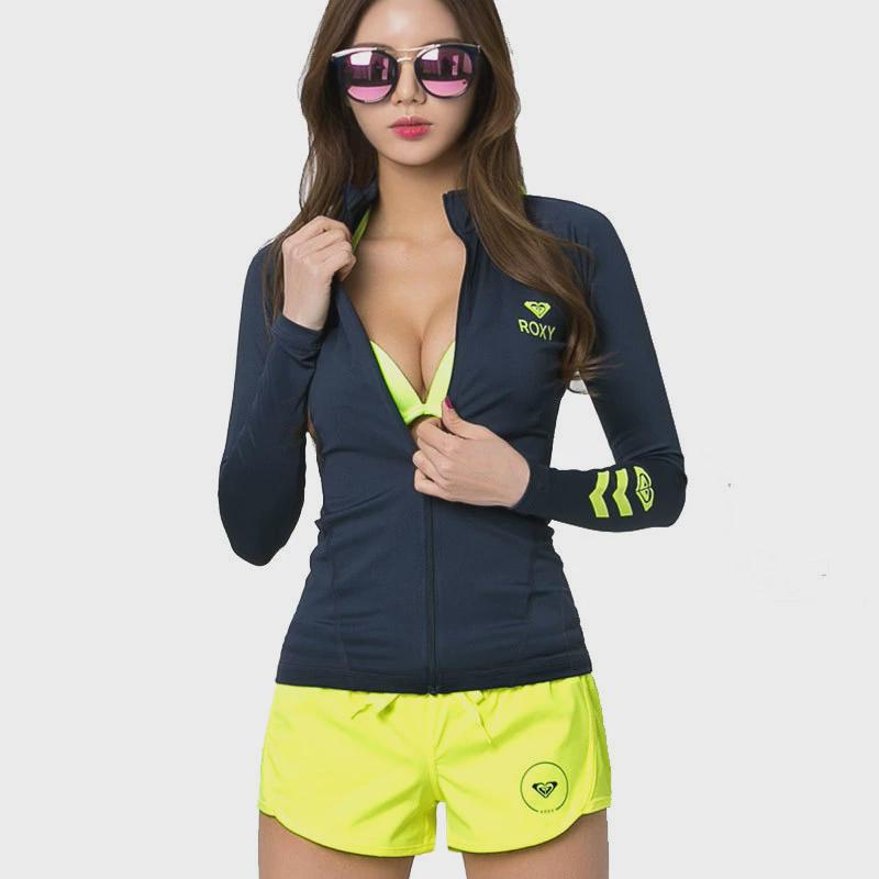 21水母衣韩版户外潜水服女长袖分体修身速干冲浪防晒滑水浮潜新款