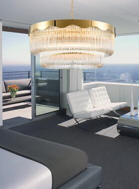 后现代美式客厅餐厅灯卧室书房个性吊灯轻奢灯设计师创意水晶灯饰