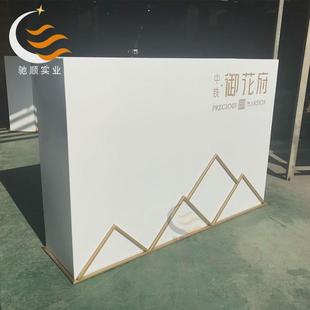 玻璃钢花箱商场酒店线条方形花盆户外步行街创意条纹美陈铁艺花钵