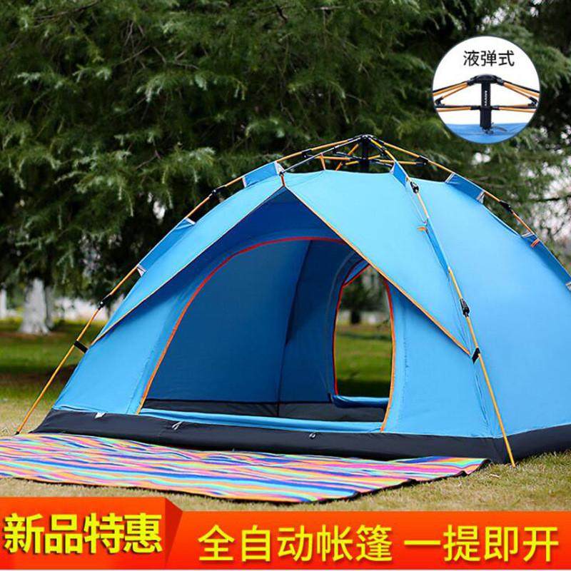 野营一室2人3-4人自动帐篷家庭休闲新款单层帐篷