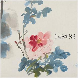 艺术微喷画芯名家四尺仿古复制字画横款花鸟画荷菊梅无框画芯批发