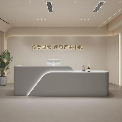 简约现代美容院收银台公司服装店前台接待台烤漆酒店瑜伽店吧台桌