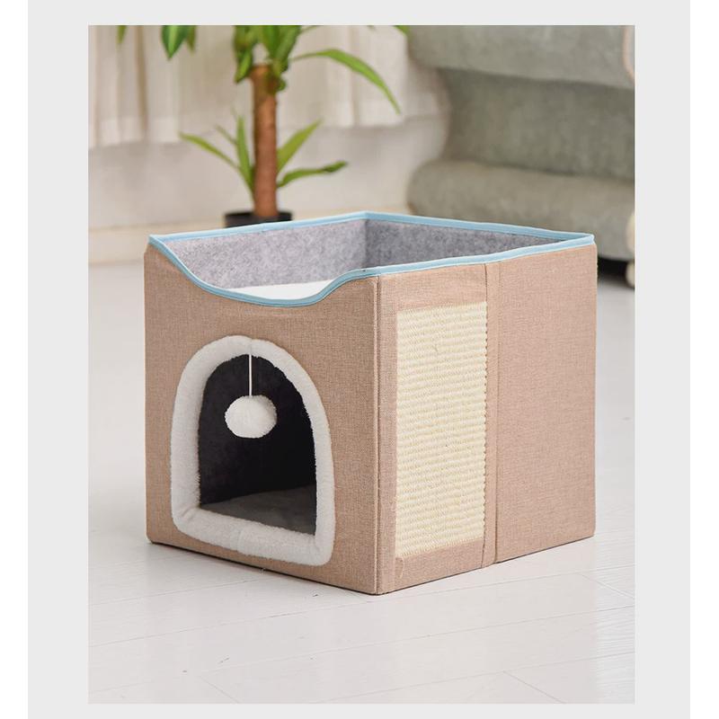 猫窝冬季保暖可折叠全封闭宠物窝圆形多层四季通用大号可拆洗猫屋