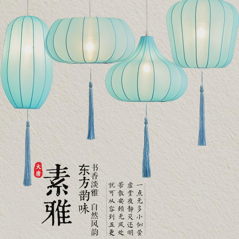 灯笼中国风餐厅酒店新中式吊灯吊灯茶楼过道布艺灯饰简约装饰灯