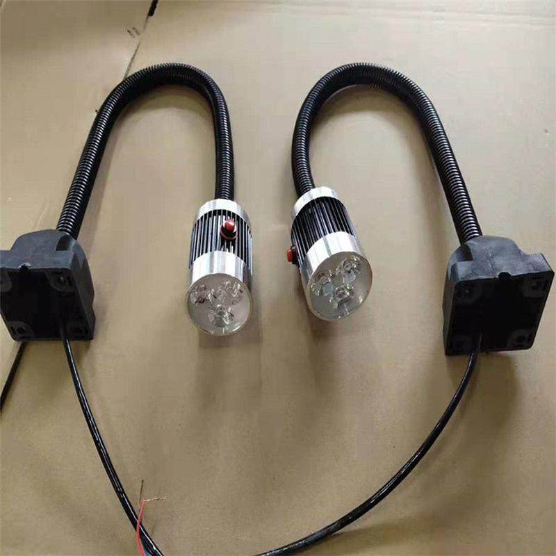 机床长臂工作灯防油防水LED黑色鹅颈24V220V磁铁工业设备照明台灯
