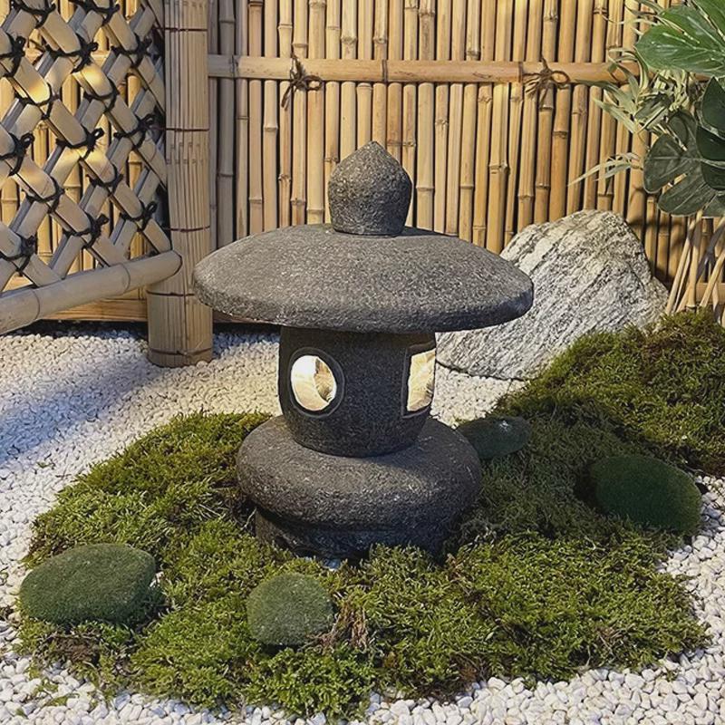 石灯笼林庭院灯中式石头灯电石灯户外花园日式枯山水景观石灯摆件