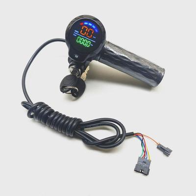 正步折叠车适配电量带锁转把48V锂电车仪表屏显速度里程电量把手