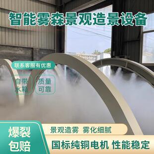 雾森景观造雾系统高压水池园林假山网红景区花园人造雾喷淋造雾机