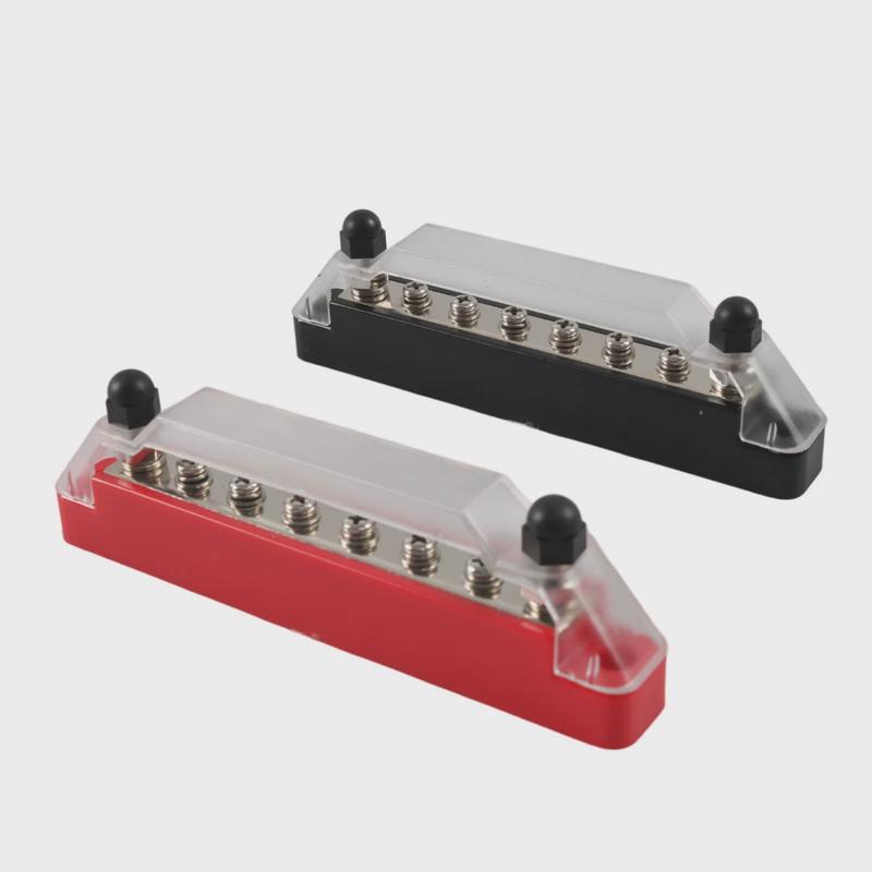 船舶配件6路汇线排带盖游艇（6*m4）房车子rv汇流排48v150a