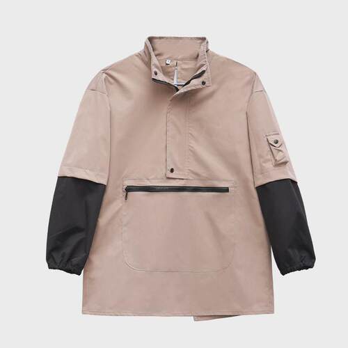 带袖围裙秋冬家用厨房围裙印字穿衣餐厅服务员工作成人罩衣长袖反