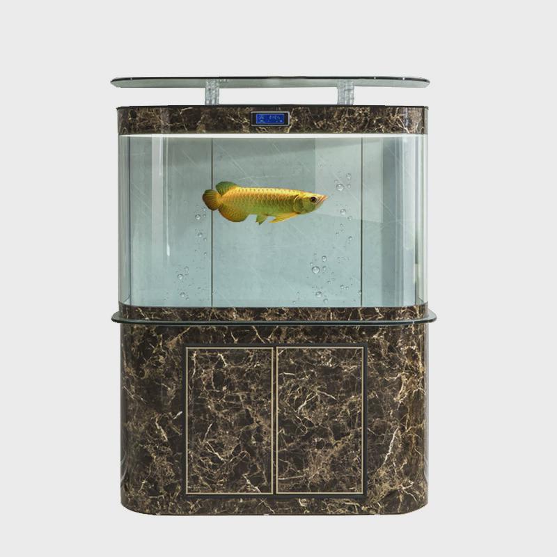 轻奢自动过滤循环水族箱客厅家用底滤鱼缸中大型免换水玻璃金鱼缸