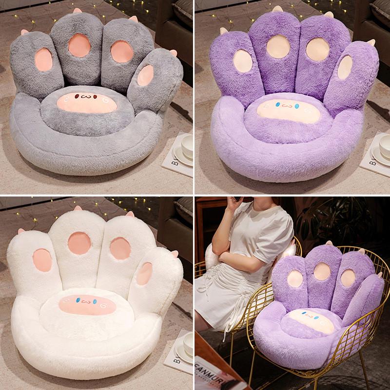 软萌猫爪坐垫两用包围坐垫办公室护腰靠垫一体防滑加厚坐椅垫