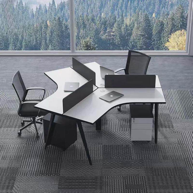 职员办公桌简约现代3/5人位员工桌椅组合屏风隔断卡位财务座家具