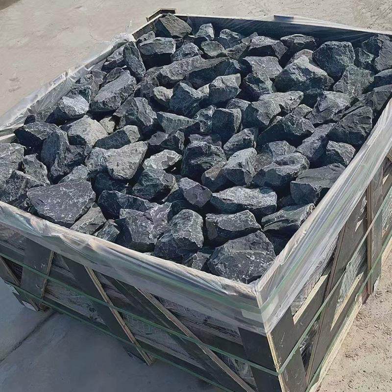 黑山石5-8cm黑色大块景观石规格齐全供应枯山水造景大块黑色石头