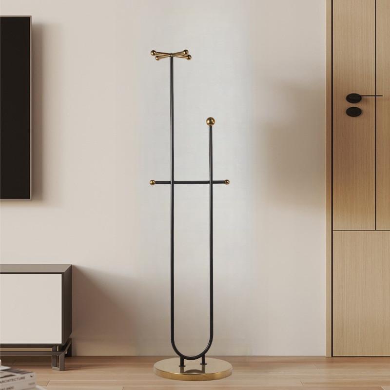 欧式不锈钢电镀落地衣帽架卧室客厅网红架子衣物挂衣轻奢