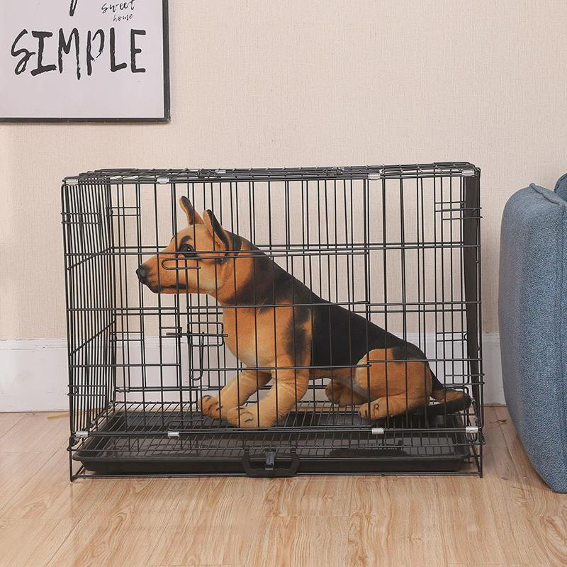 多色狗笼91*57*68cm中型犬加粗铁笼新款可折叠狗笼别墅宠物窝