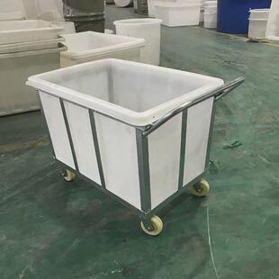 边300升下翻福州方箱牛筋方桶塑料小推车带轮子水产养殖箱熟胶桶