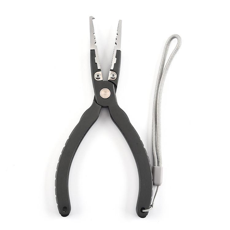 w18铝手柄不锈钢钓鱼钳路亚钳多功能钩摘器绑钩钳取钩钳平钳子绿