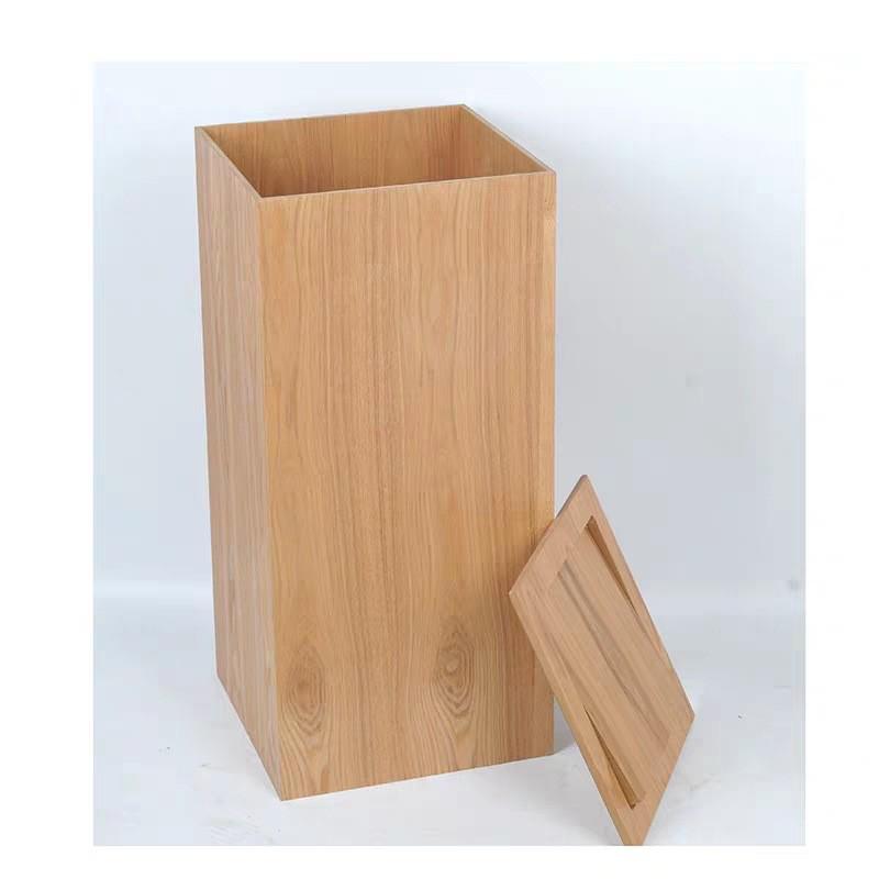 新款木质垃圾桶木质日式垃圾桶办公酒店用品垃圾桶房间收纳垃圾桶