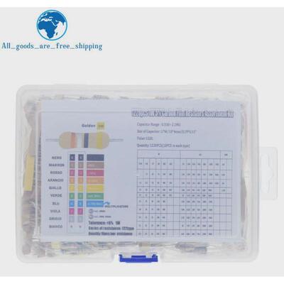 1w5%碳膜电阻包122种每种阻值10共个1220个0.33欧-2.2m欧盒装