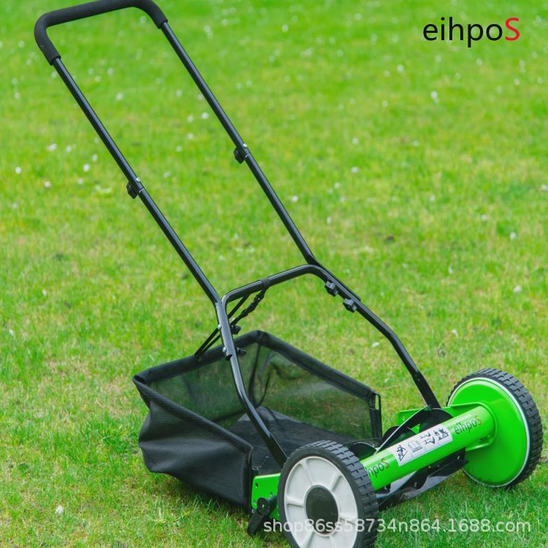 厂家现货供应无动力手推式滚刀割草机12寸T型款园林园艺草坪修剪