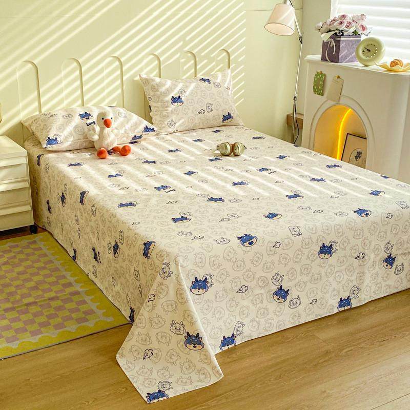 2024新款床单老粗布印花全棉床盖礼品批发