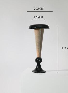 中古诧寂小众高级艺术插花瓶手工琉璃玻璃花器民宿样板房轻奢摆件