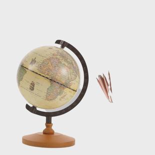 地球仪摆件办公室中号小号英文桌上欧式 家居复古摆件14cm 风格