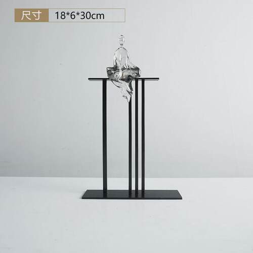 新中式禅意金属小摆件办公室书房软装饰品样板间博古架售楼处摆设