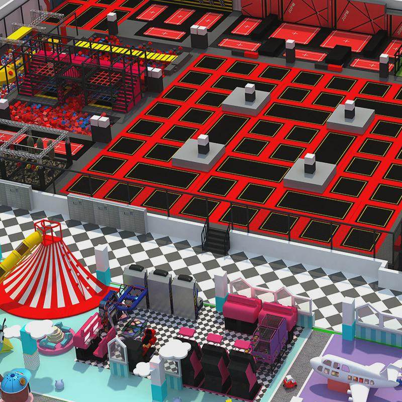 儿童乐园室内外网红大型蹦床公园成人健身粘粘乐蹦蹦床游乐场设备