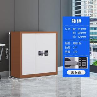 锁通门咖白国宝锁 双保险文件柜保密柜铁皮柜办公资料柜电子密码