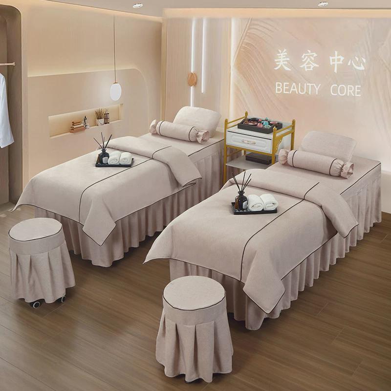 理疗新款按摩美容床罩四件套棉麻推拿网红床单新潮美容院床罩其他