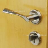 厂家现货304不锈钢精铸实心卧室门锁把手室内房间木门锁执手