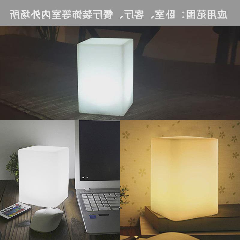 led酒吧桌灯现代简约主题小夜灯酒店西餐厅遥控变色台灯桌ktv