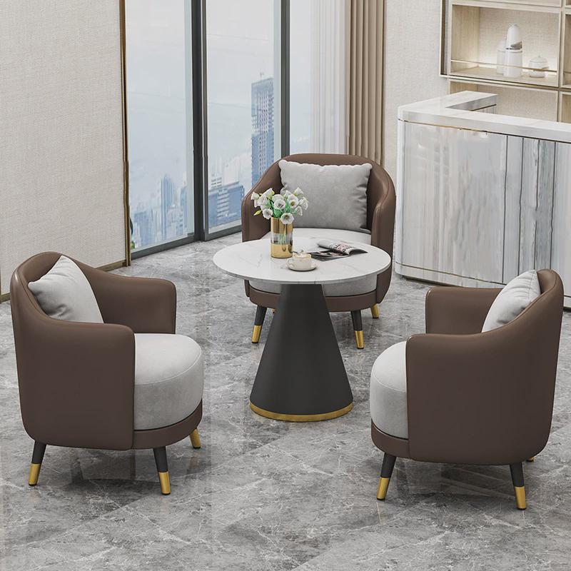 简约轻奢办公茶几组合接待酒店休闲售楼处洽谈桌椅美容院会客沙发