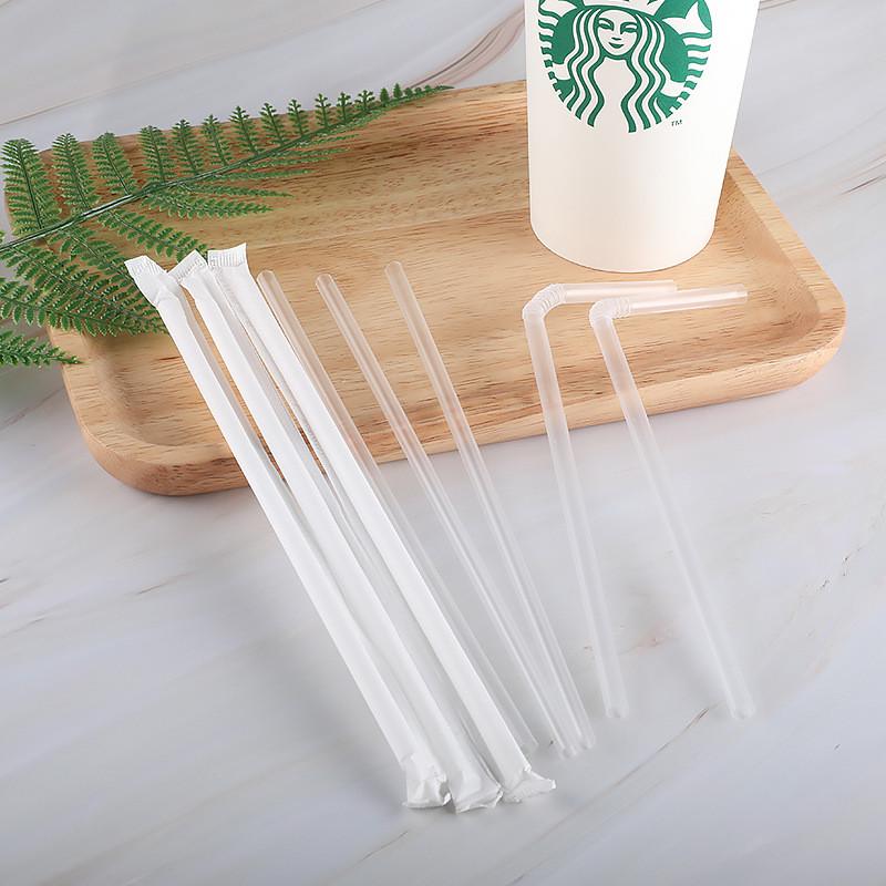 Disposable plastic straw can be bent independent packaging