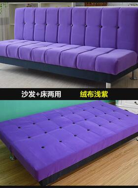 G3YNPU皮油蜡皮艺小户型沙发双人三人两用多功能可折叠简易沙发床