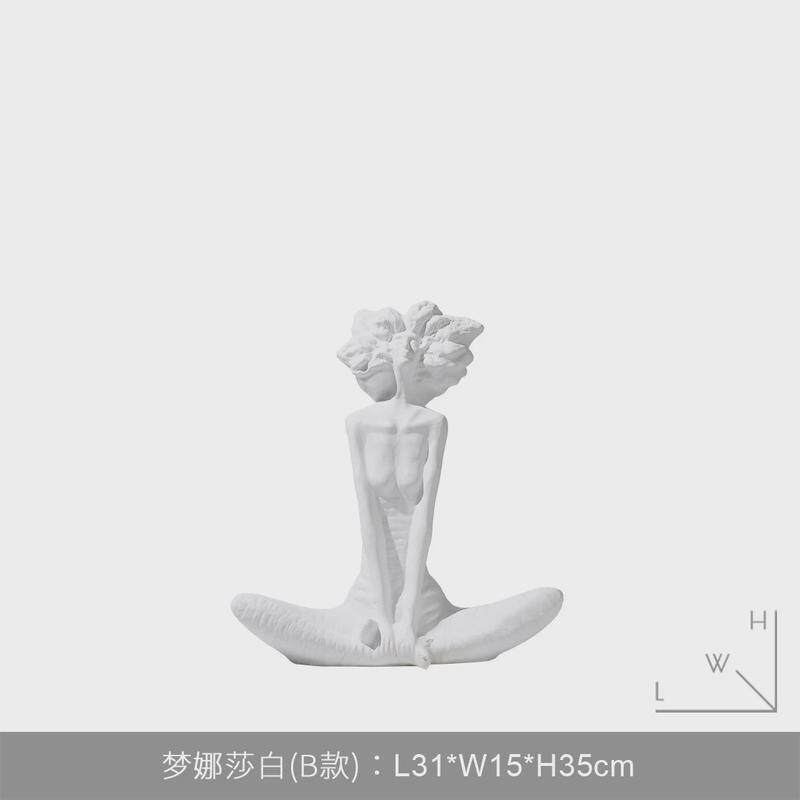 简约现代轻奢创意艺术家居玄关柜人物雕塑摆件样板房间软装饰品