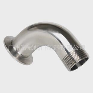 304不锈钢快装卡箍卡盘弯头外丝卫生级快接外螺纹90度式外牙弯管