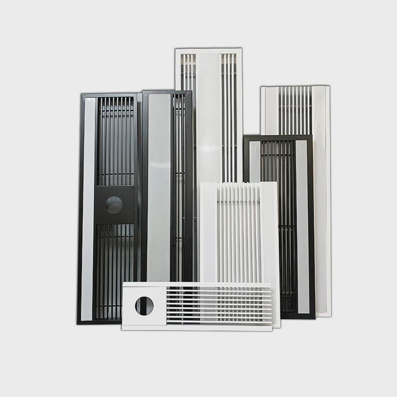 热销吊顶集成设备带灯槽中央空调出风口带灯孔线条加长极简百叶格