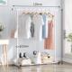衣帽架奶油风晾衣架凉衣架卧室内家用挂衣服架子落地阳台晒被子