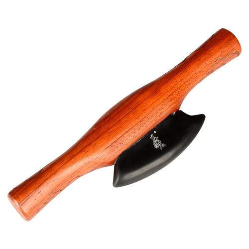 木柄砭石刮痧刀双柄刮痧板刮痧仪器秀凹槽天然砭石片不滑手媛带堂