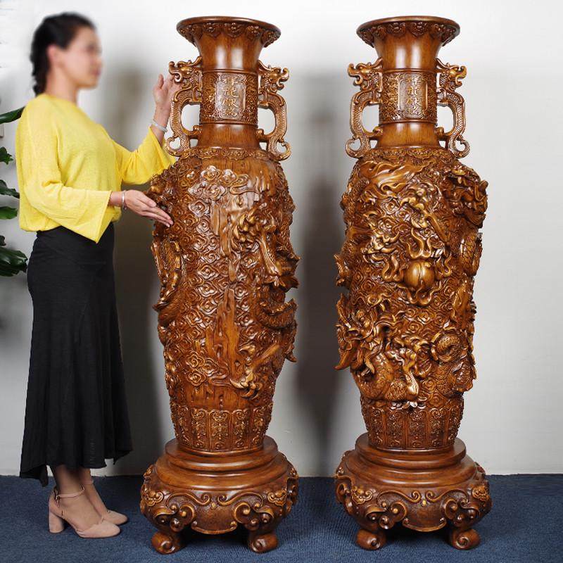 花瓶摆件一对大号落地大型中式办公室酒店大堂玄关别墅电视柜装饰,家居饰品,装饰摆件,淘宝优惠券,粉丝福利购,淘宝优惠卷