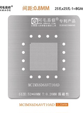 MCIMX6Q6AVT08AD芯片MCIMX6D6AVT10AD/AC钢网BGA624汽车IC植锡台